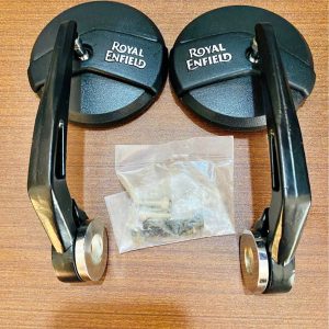 Royal Enfield handlebar bar-end mirrors.